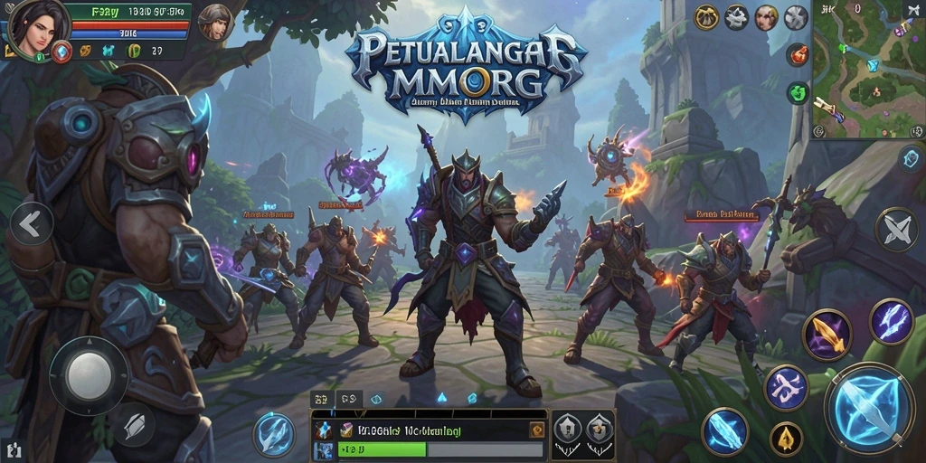 Gameplay menarik dalam dunia MMORPG yang epik.