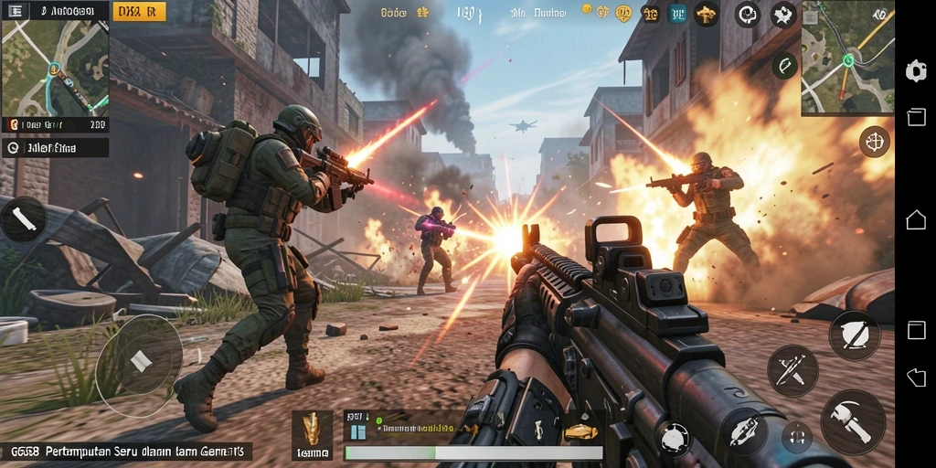 Screenshot G668 menampilkan aksi tembak-menembak yang seru.