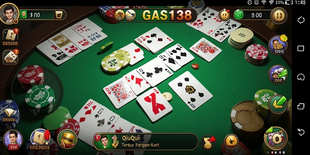 Tampilan gameplay QiuQiu yang menarik dan interaktif.