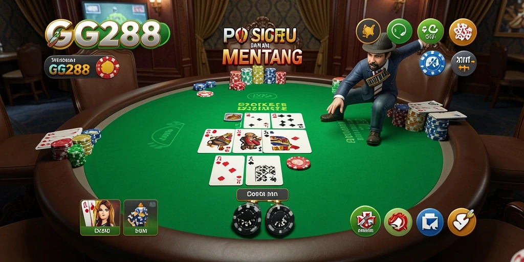 Tampilan menarik dalam gameplay poker GG288 yang penuh strategi.