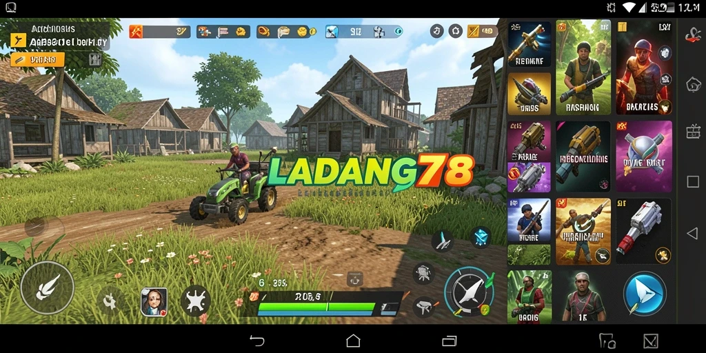 Tampilan utama aplikasi LADANG78 dengan fitur pengelolaan tugas.