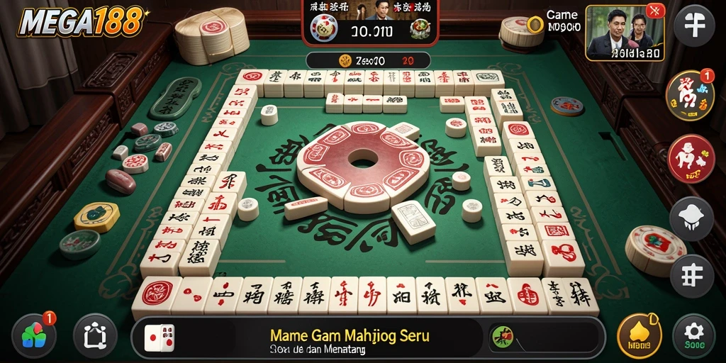 Gameplay Mahjong seru dan menantang di MEGA188.