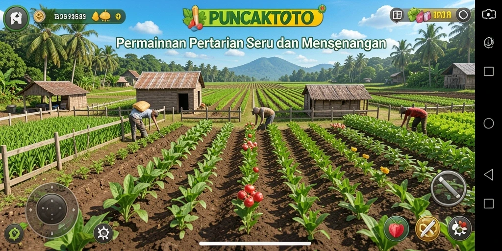 Gameplay PUNCAKTOTO yang seru dalam dunia pertanian.