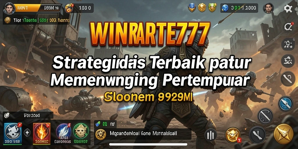 Screenshot gameplay WINRATE777 yang menunjukkan strategi pertempuran.